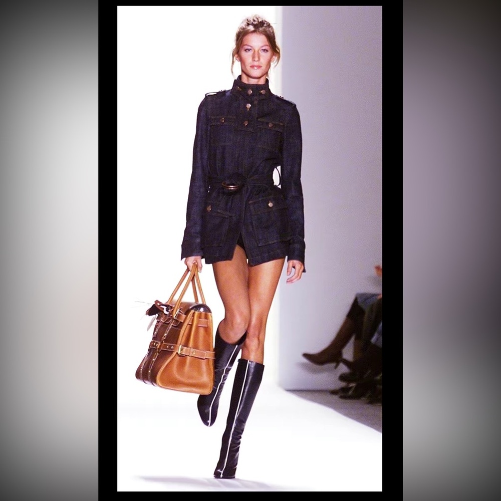 Black Jeans mini dress w/belt